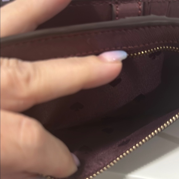 Kate Spade Maroon and Black Satchel with Structured Elegance & Matching Wallet - Picture 7 of 7